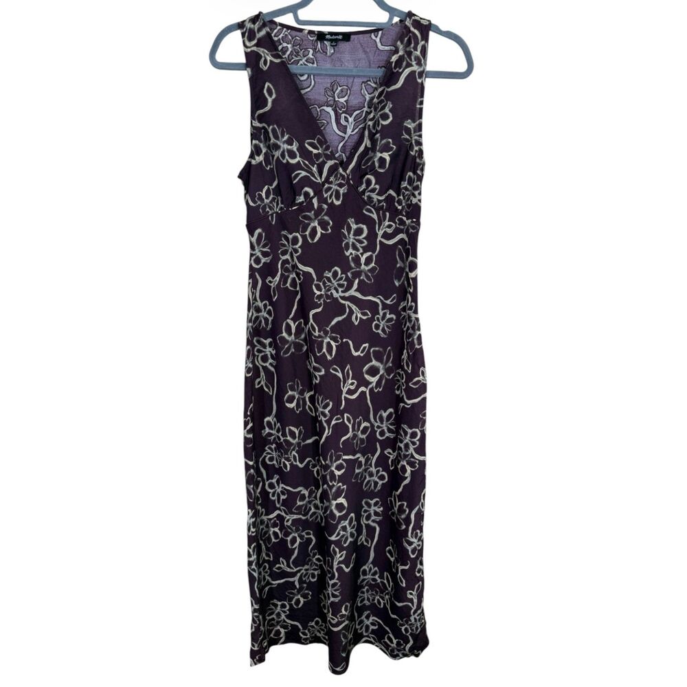 Madewell Plum Floral Lightweight Maxi Dress Size 2